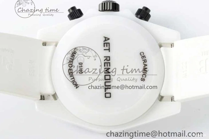 White Black Best on Dial Rubber 5GF Daytona White Ceramic A7750 Edition White Strap 1226